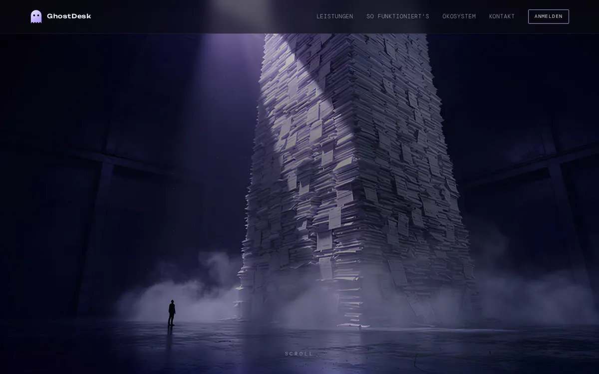 Screenshot der GhostDesk-Website